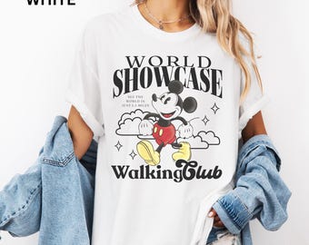 Camiseta del Club de Caminata de Mickey Mouse de Epcot World Showcase