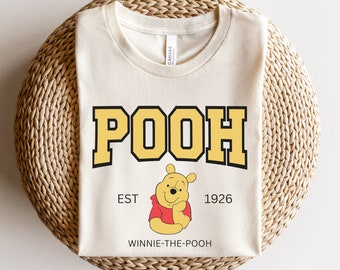 Winnie the Pooh Shirt, Pooh Bear Shirt, Disney Shirt, Disneyland Shirt, Disney World Shirt, Vintage Pooh Bear, Jersey Style Disney Shirt