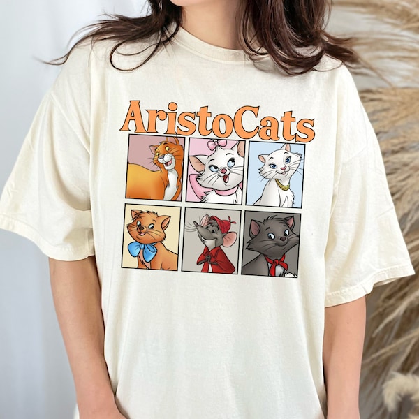 The Aristocats Comfort Colors Shirt, Retro Disney Tee, Disneyland Shirt, Disney Family, Magic Kingdom Shirt, Marie Shirt,Disney Cats,Duchess