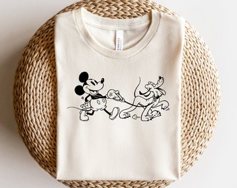 Mickey Mouse & Pluto Shirt, Disney Dog Lovers Tee