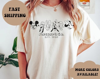 Retro Mickey & Co. Comfort Colors Shirt, Disneyworld Family Vacation