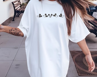 Camiseta con cabezas de Mickey, Mickey Mouse clásico, camiseta de Disney World, camisetas de Disney a juego de Disneyland