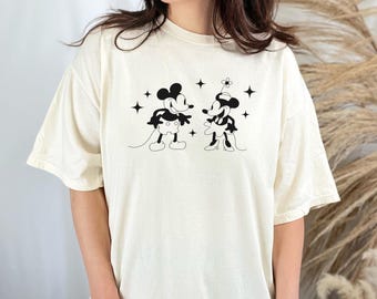 Retro Mickey and Minnie Shirt, Couples Disney Shirt, Classic Mickey Mouse, Classic Minnie Mouse, Disney World Shirt, Matching Disney Shirts