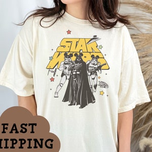 Star Wars Comfort Colors Shirt, Retro Star Wars Shirt, Darth Vader Mickey ears Shirt, Storm Trooper shirt, Star Wars Land, Mickey Star Wars