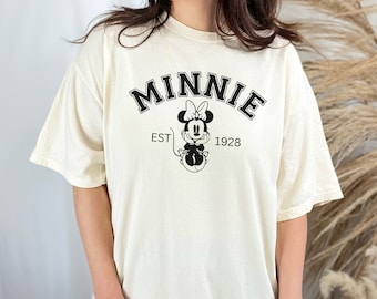 Chemise Minnie Mouse, chemise Disney confort couleurs, chemise Disneyland, chemise Disney World, chemises assorties aux personnages de la famille Disney, Disney rétro