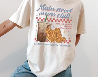 Main Street Mom's Club Disney Shirt, Mickey Waffles Shirt