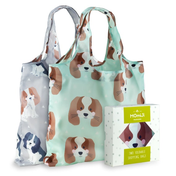 Cavalier Collection - Reusable Grocery Shopping Bags, Polyester, Set of 2, with Handles - Large, Foldable Tote Bag Sets, Eco-Friendly