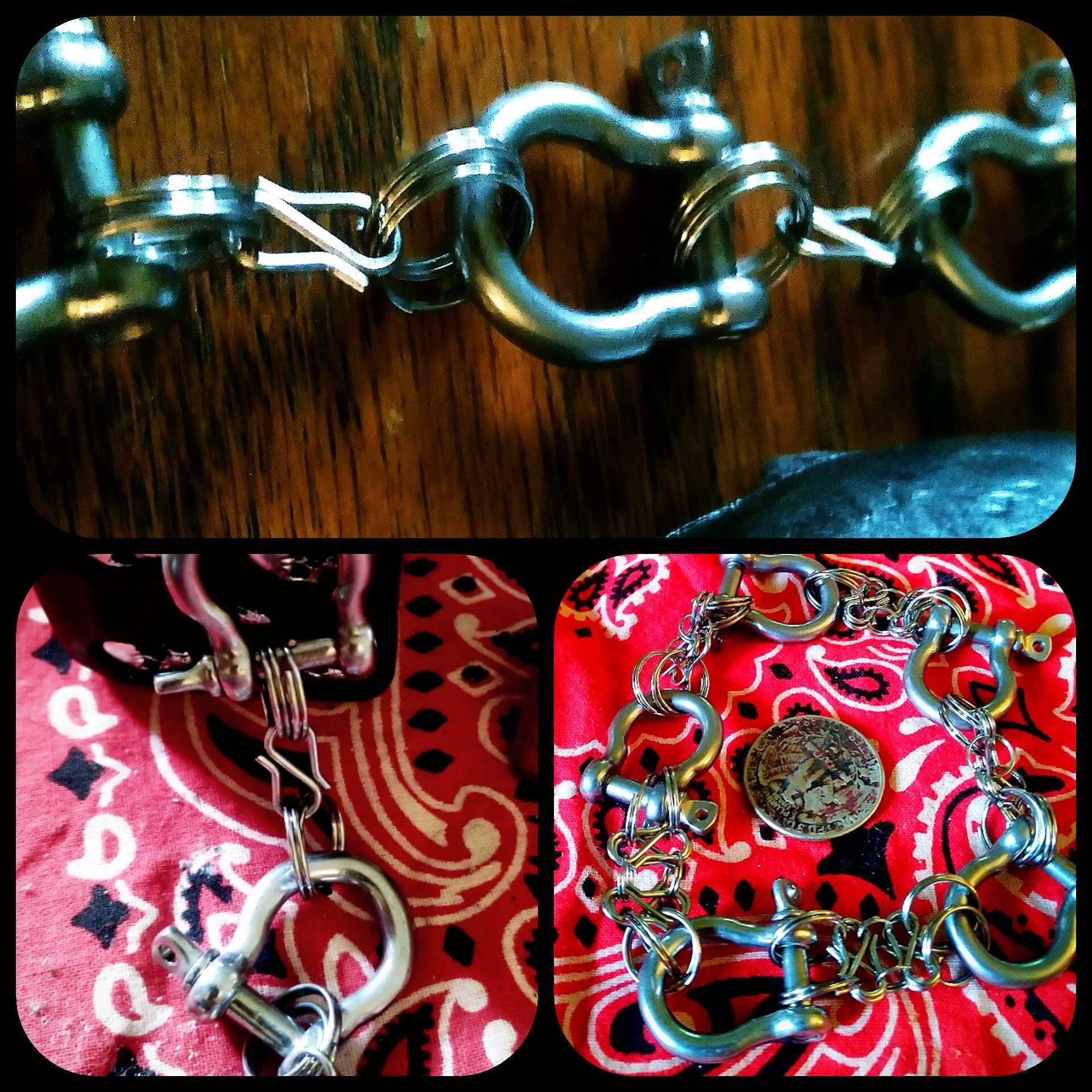 Stainless steel shackle bracelet 10L 1W Etsy