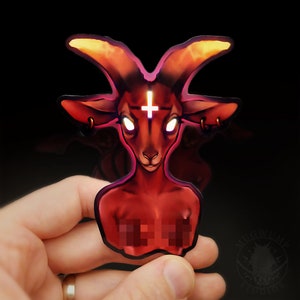 Baphomet Vinyl Sticker - Goat Of Sin dunkle Kunst, Halloween Dekor, satanische Kunst, Pagan, Wicca