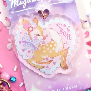 Bambi, Hummingmint, Deerling Acrylic Charms - cute deer charms