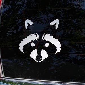Raccoon Face Vinyl Decal – Trash Panda Car Laptop Sticker