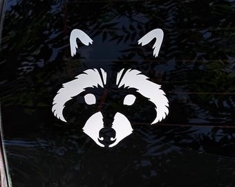 Raccoon Face Vinyl Decal – Trash Panda Car Laptop Sticker