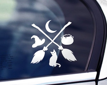 A 825-Witches Express Witch Witches Sticker Witch Sticker Car Sticker