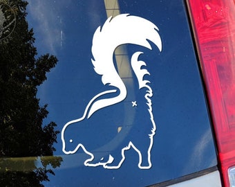 Skunk decal -  wildlife, funny, cute, humorous, skunk sticker, vinyl decal, bumper sticker for cars, laptops