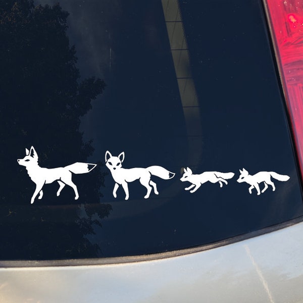 Fox Family Car Window Decal