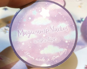 Pastel Starry Sky Washi Tape - cute tape, kawaii washi tape, soft colors