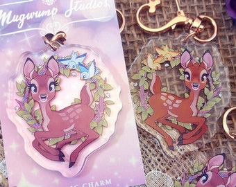 Bambi, Hummingmint, Deerling Acrylic Charms - cute deer charms