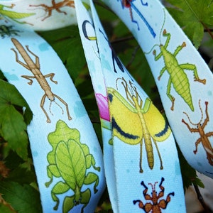 Leaf & Stick Bug Lanyard &quot;Phascinating Phasmids&quot; - bug accessories, leaf bug, entomologist lanyard