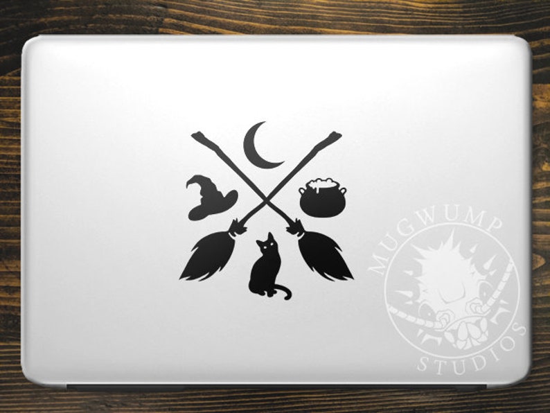 Witch Compass Decal - witchy wiccan pagan vinyl decal, bumper sticker for cars, laptops image 2