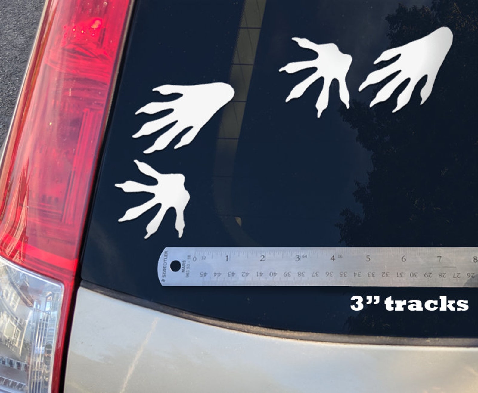 Raccoon Tracks Decal Raccoon Paw Print Animal Tracks Etsy