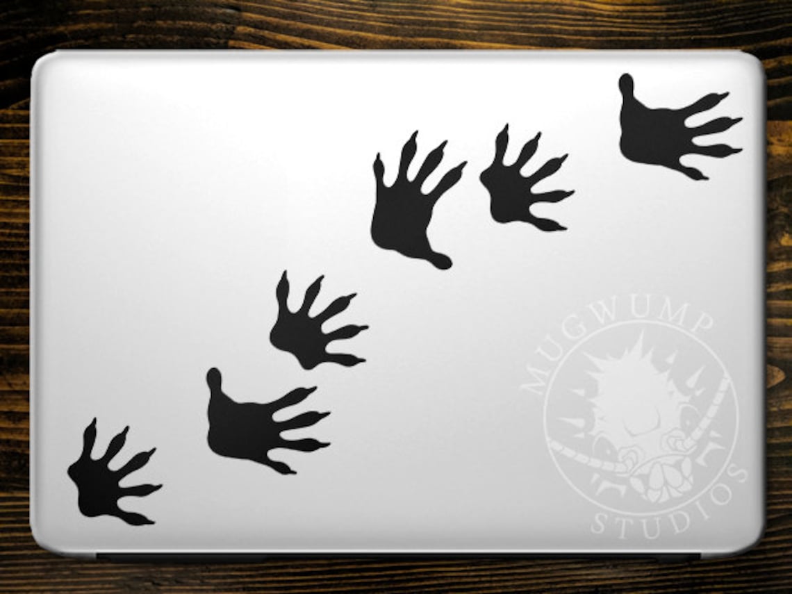 Opossum Tracks Decal Possum Paw Print Animal Tracks - Etsy