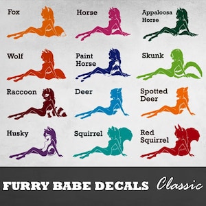 Furry Babe Decals CLASSIC - Furry mudflap girl