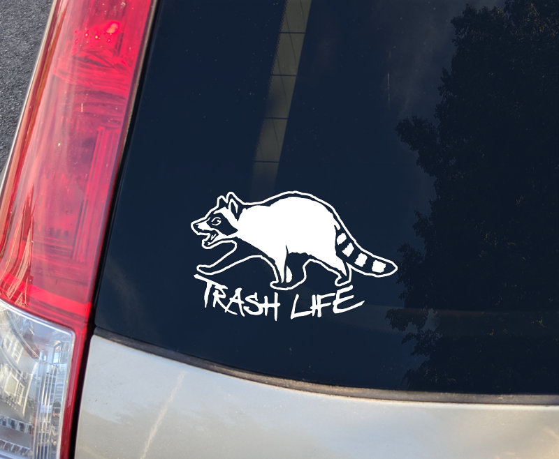 Trash Talker Raccoon Sticker for Sale by PeachesMommy