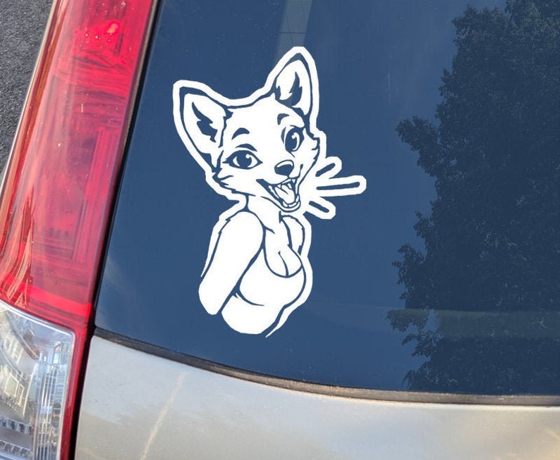 Yip Yap Fox - Vixen, Canine, Vulpine, Furry - vinyl decal, bumper sticker for cars, laptops 