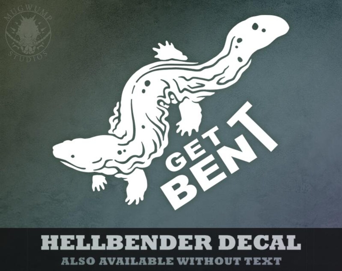 Hellbender Decal - Amphibian, Salamander, Herp Vinyl Bumper Sticker - Etsy