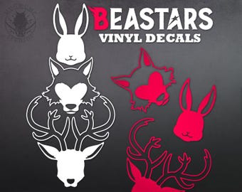 Haru, Legoshi, Louis decal, stacked vinyl car decal for car, laptop