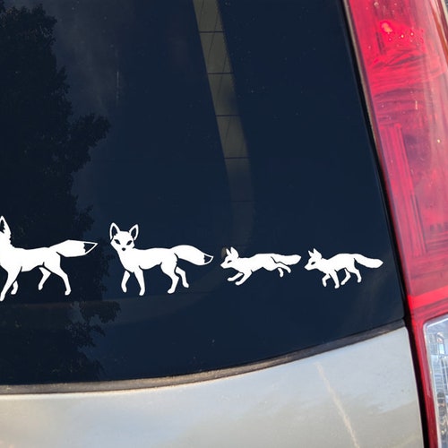 Car Family Decals Fox Family Decal Car Window Decal Car Etsy