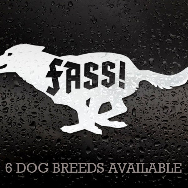 Schutzhund Fass Decal - IGP dog, Malinois, German Shepherd, Doberman, Rottweiler, American Bulldog vinyl sticker