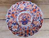 Antique Japanese Edo Meiji Period Arita Imari 10 quot Plate - Japanese Oriental Scalloped Dish Plate Asian Pottery Porcelain Stoneware 2 2