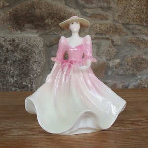 Coalport Hand Painted Porcelain Figurine 1990 May Ball 5&quot; High