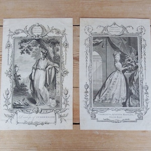 Rare 18th Century Engravings: Princess Royal & Dutchess of Cumberland
