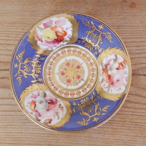 Exquisite Hand Painted and Gilded Porcelain Pin Dish 19th Century