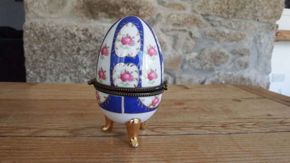 リモージュ小物入れ フランス製アンティーク皇后ジョゼフィーヌのバラ