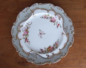 Hand Decorated and Gilded Cabinet Plate, Copeland Spode / Coalport, 19th Century Antique China