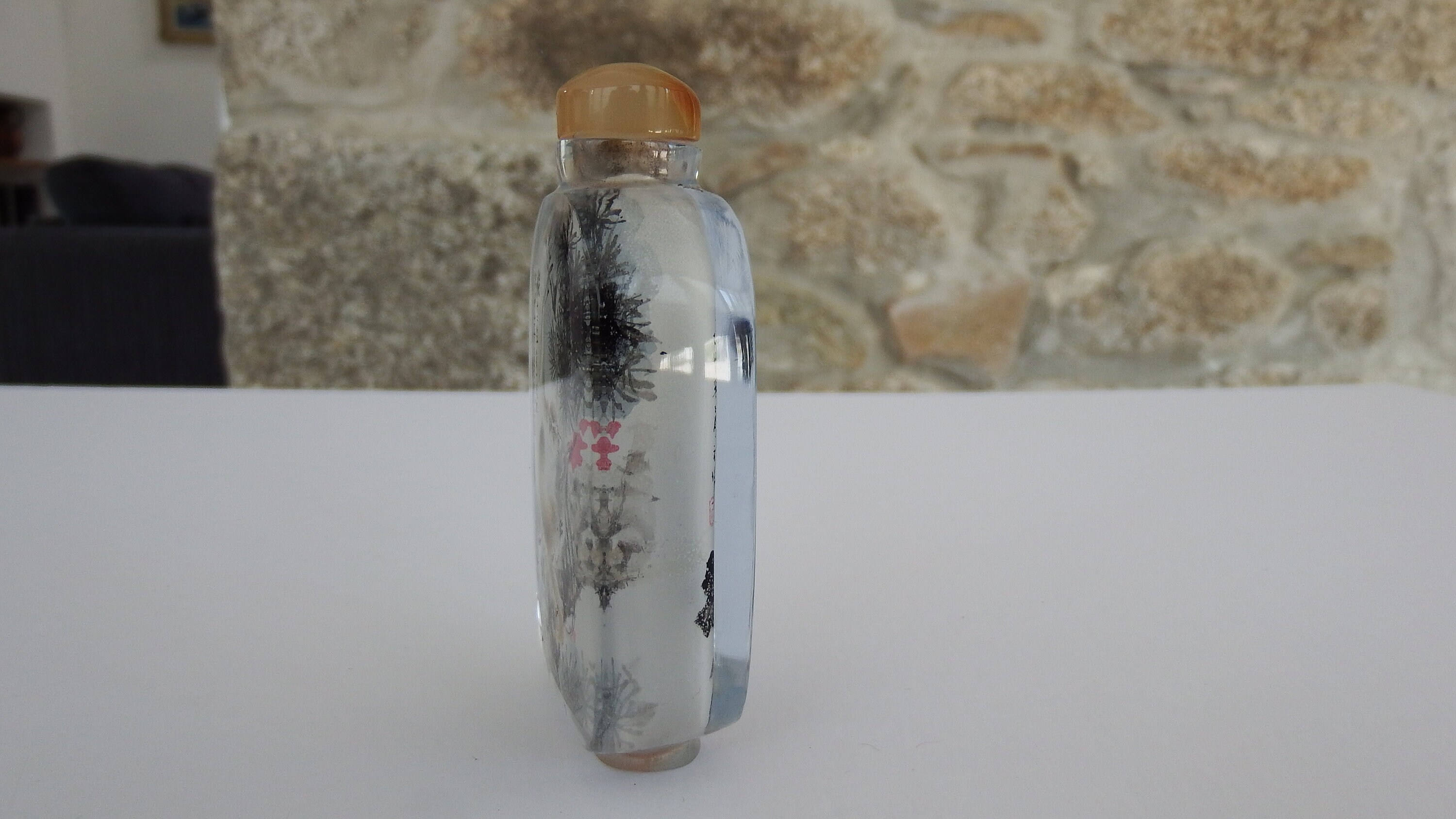 Vintage Chinese Inside Reverse Painted Snuff Bottle 19th/20th