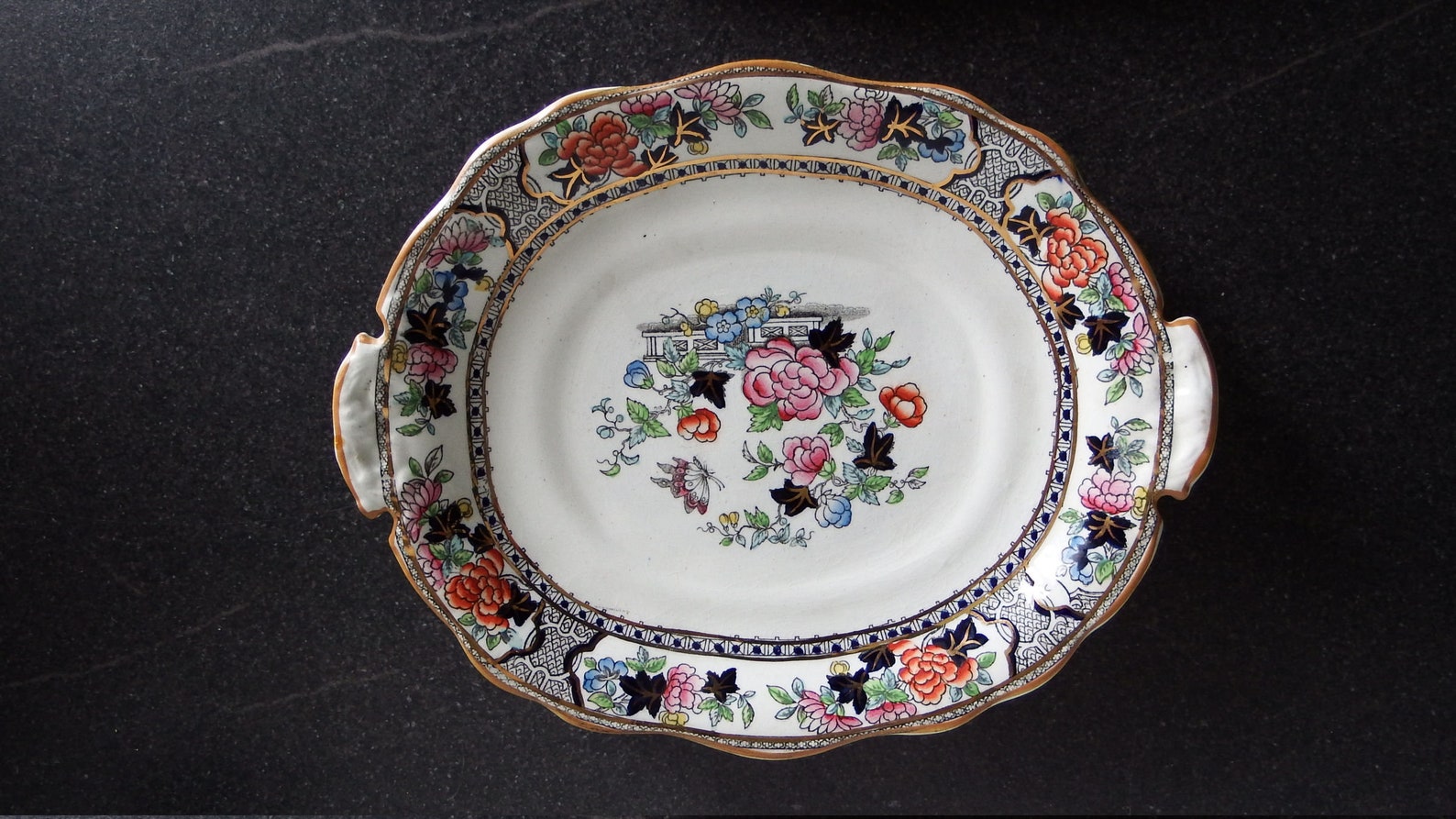 Two William Adams Ironstone China Platters Antique C1896-1900 Tunstall ...