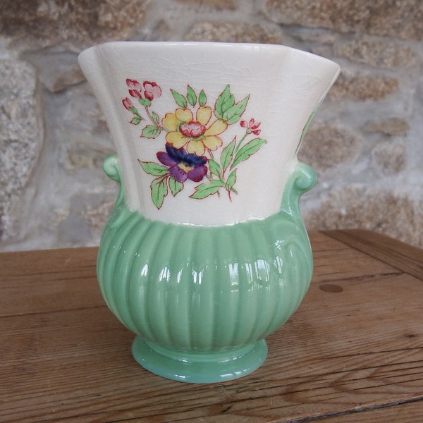 vase vintage Fieldings Crown Devon, poterie britannique vintage des années 1930
