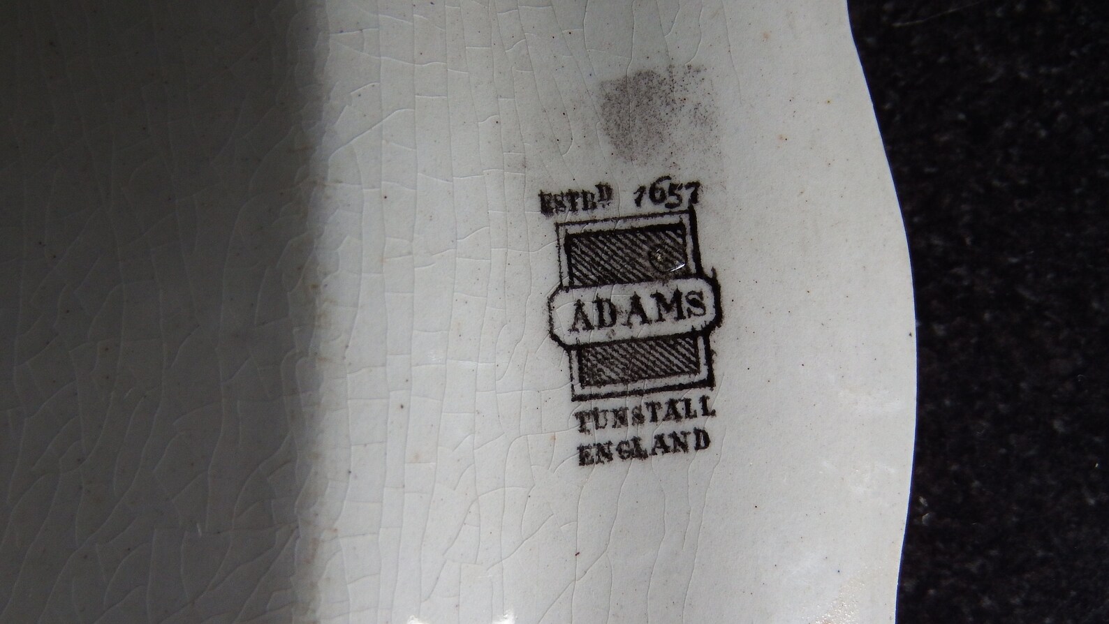 Two William Adams Ironstone China Platters Antique C18961900 Tunstall