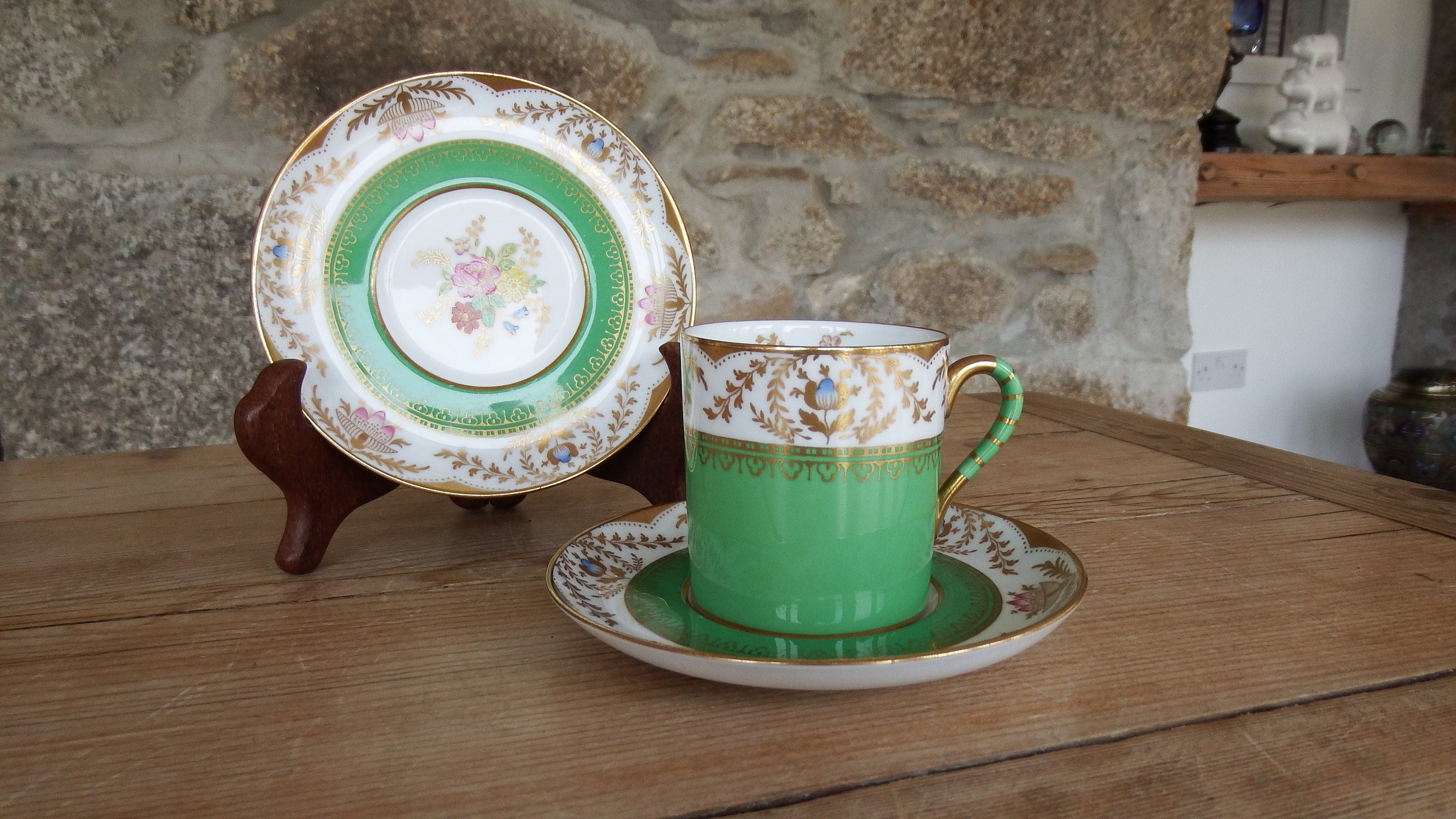 Vintage Copeland Spode Porcelain Trio Cup and Two Saucers Regent