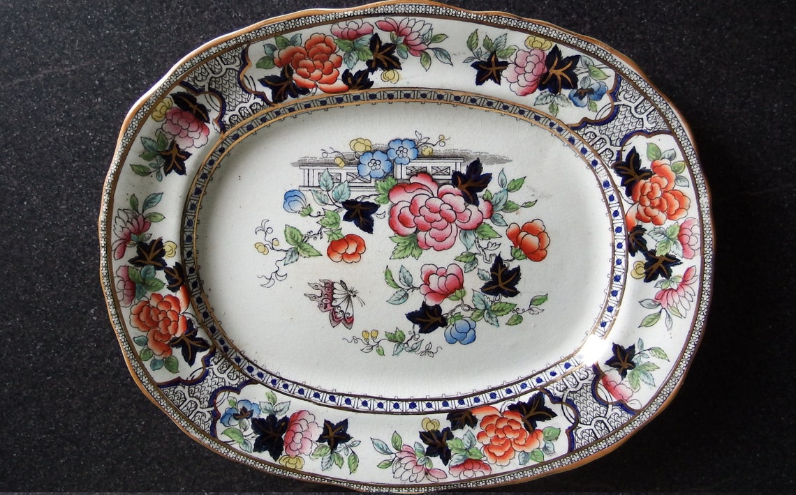 Two William Adams Ironstone China Platters Antique C1896-1900 - Etsy