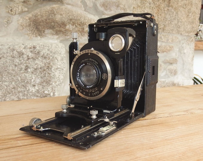 Antique Camera F Deckel Munchen Compur 1930's Folding Shutter Camera ...