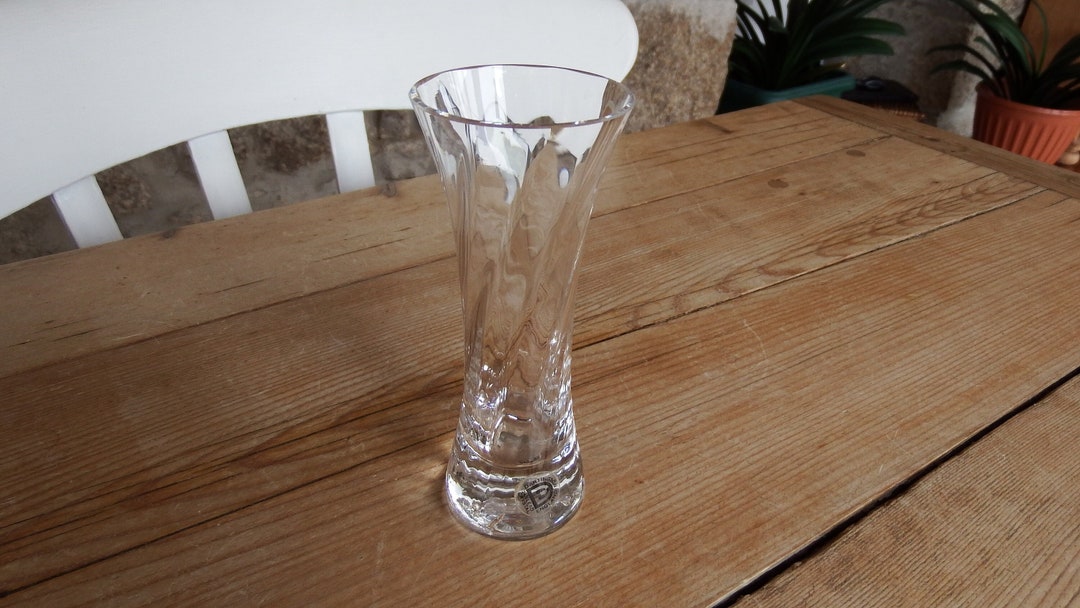 Vintage Dartington Lead Crystal Glass Vase Etsy