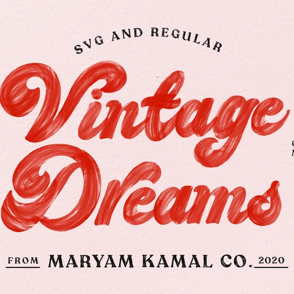 Vintage Dreams Modern Groovy Font, vintage font, retro font, western font, calligraphy font, display font, canva font, cursive font