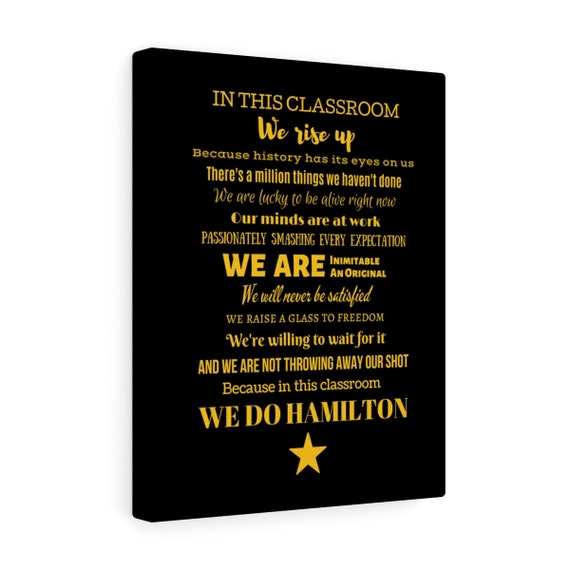 In This Classroom Alexander Hamilton Quotes Canvas Wall Art Etsy