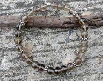 スモーキークォーツビーズブレスレット AAA+ 4 mm - Etsy 日本