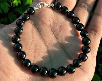 Onyx 925 Sterling Silver Bracelet Bracelet Pearl Bracelet